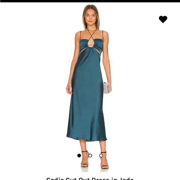 Revolve x show me your mumu Codie Cut Out midi summer Dress in Jade - Picture 2 of 6